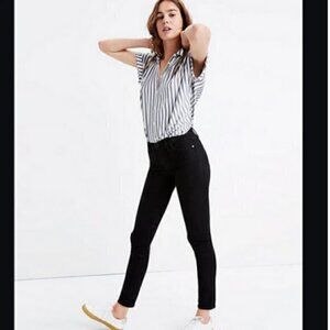 Madewell Skinny Skinny Mid Rise Black Frost Jeans